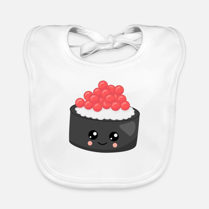 Sushi - Bavoir bio Bébé - blanc