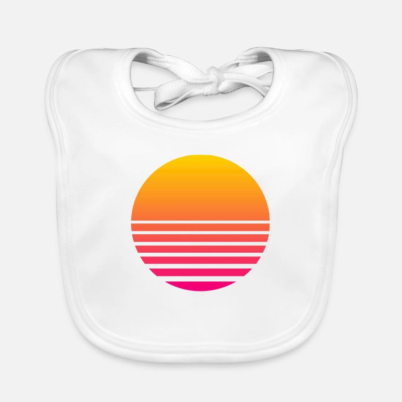 Outrun Rétro Soleil Bavoir bio Bébé