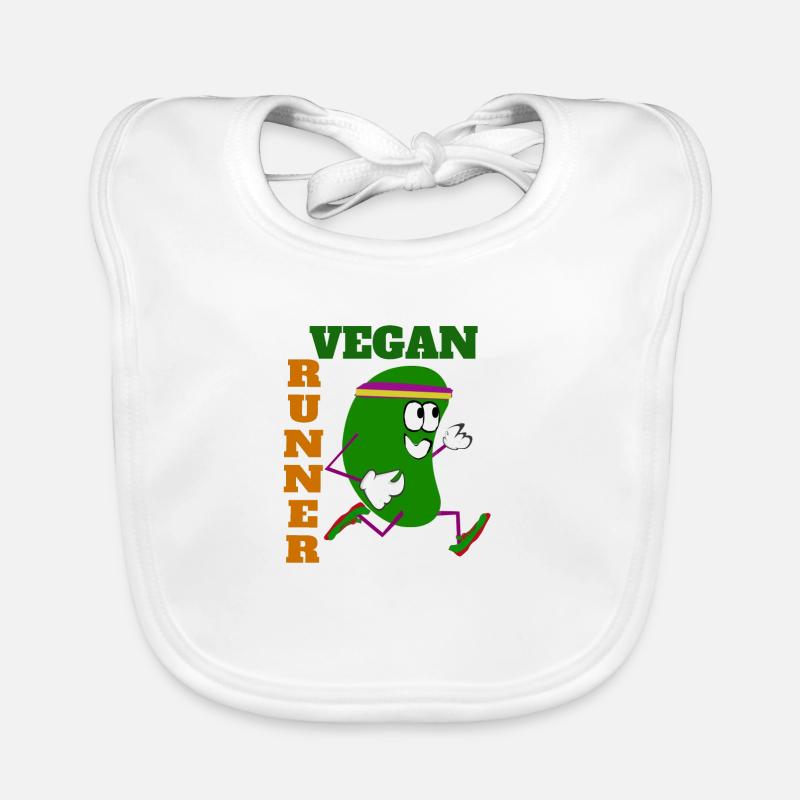 Vegan Runner Bean Organic Baby Bibs