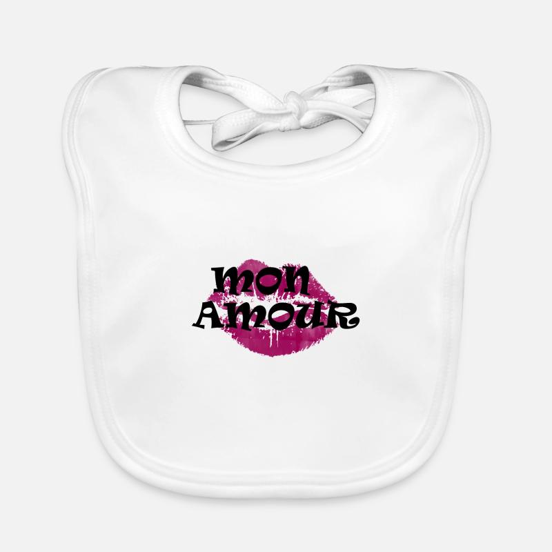 Cadeau de Saint Valentin Mon Amour Bavoir bio Bébé