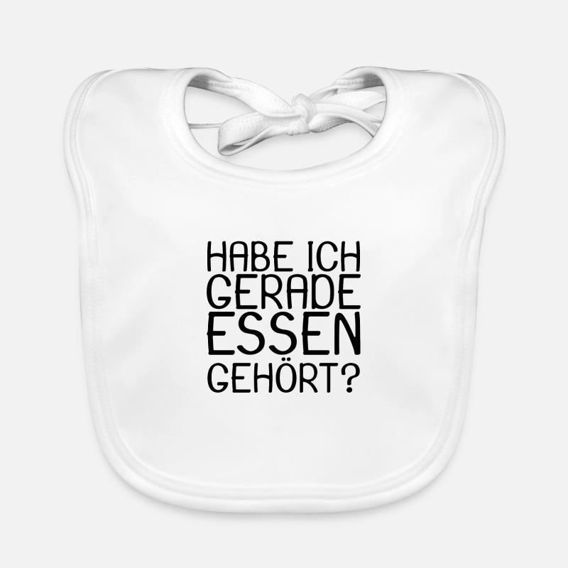 Lustiger Spruch Essen Baby Bio-Lätzchen