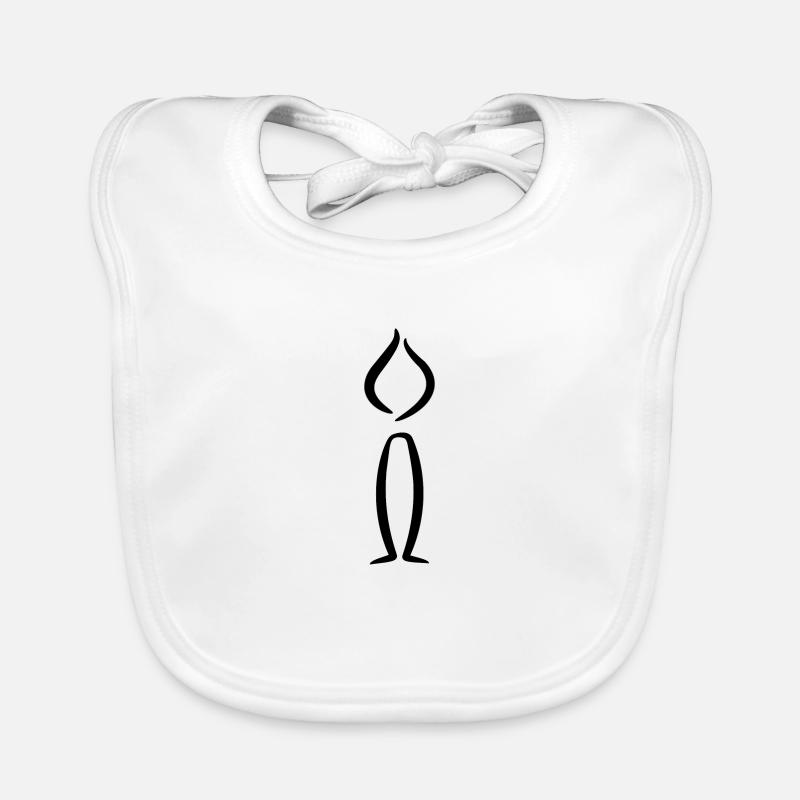 Candle Design Black Organic Baby Bibs