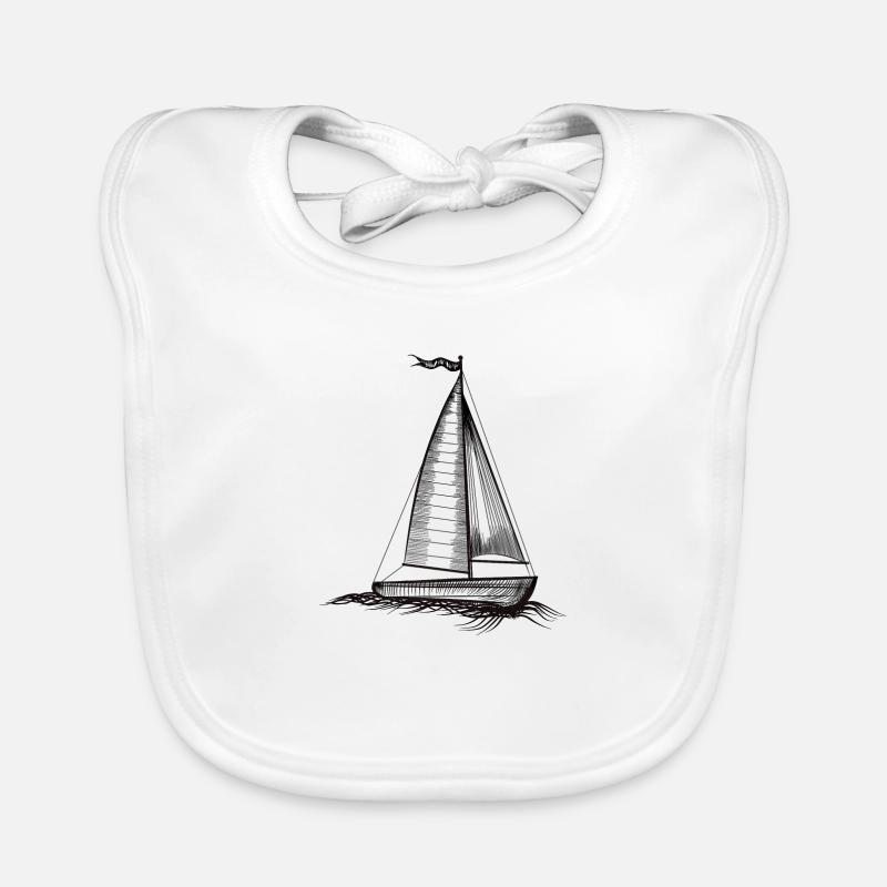 Sailboat boat sailing sailor gift Organic Baby Bibs