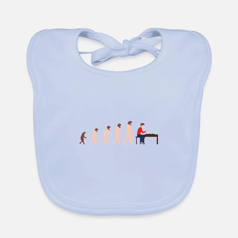 Joueur d'échecs Evolution Idée cadeau drôle Bavoir bio Bébé