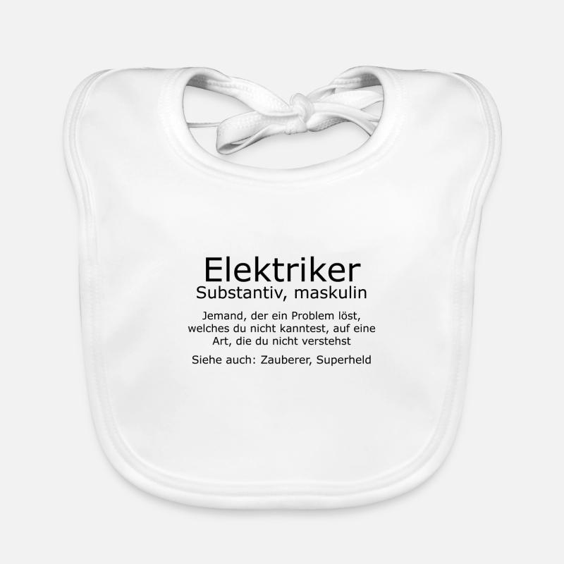 Elektriker Zauberer Superheld Geschenk Baby Bio-Lätzchen
