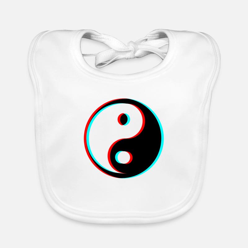 Yin Yang 3d Effect Filter tik tok peace Organic Baby Bibs