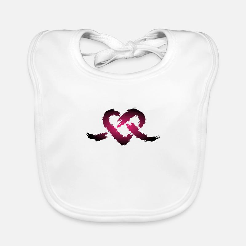 Heart knots Organic Baby Bibs