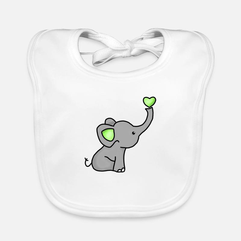 Baby elephant Organic Baby Bibs