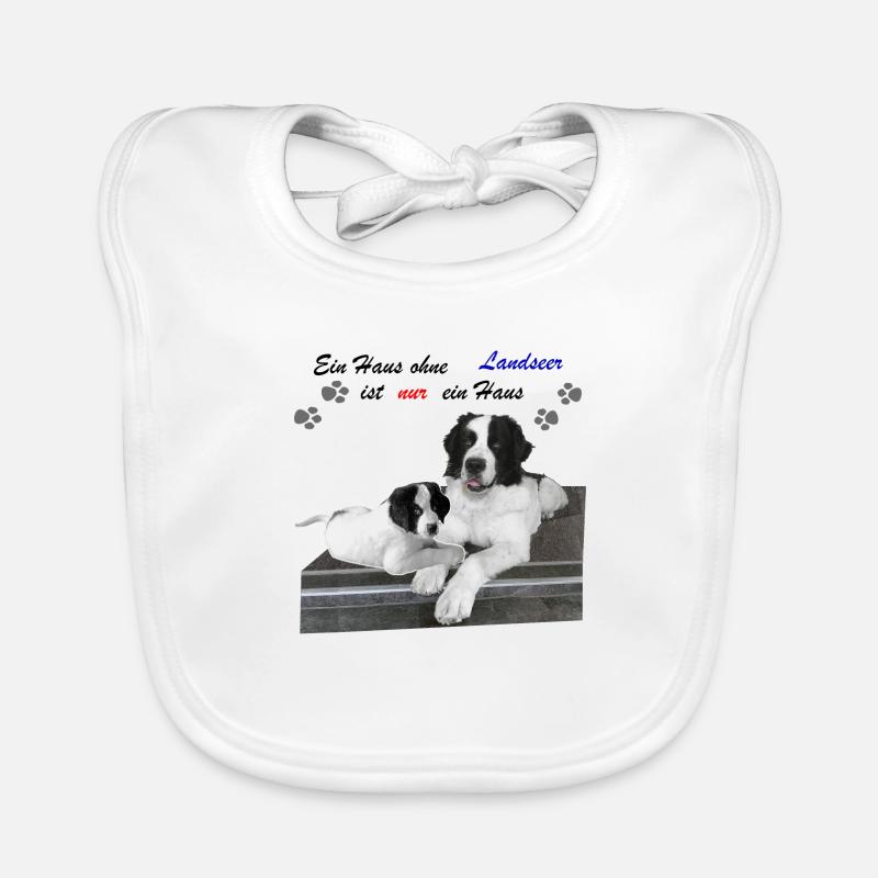 Idée cadeau chien Landseer Bavoir bio Bébé