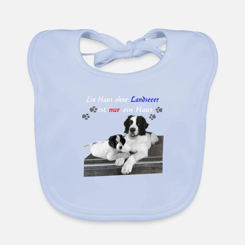 Hund-Landseer-Geschenkidee Baby Bio-Lätzchen