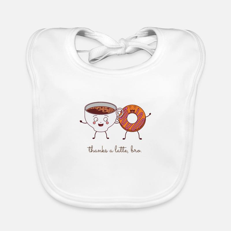 danke ein latte bro lustiger donut kaffee Baby Bio-Lätzchen
