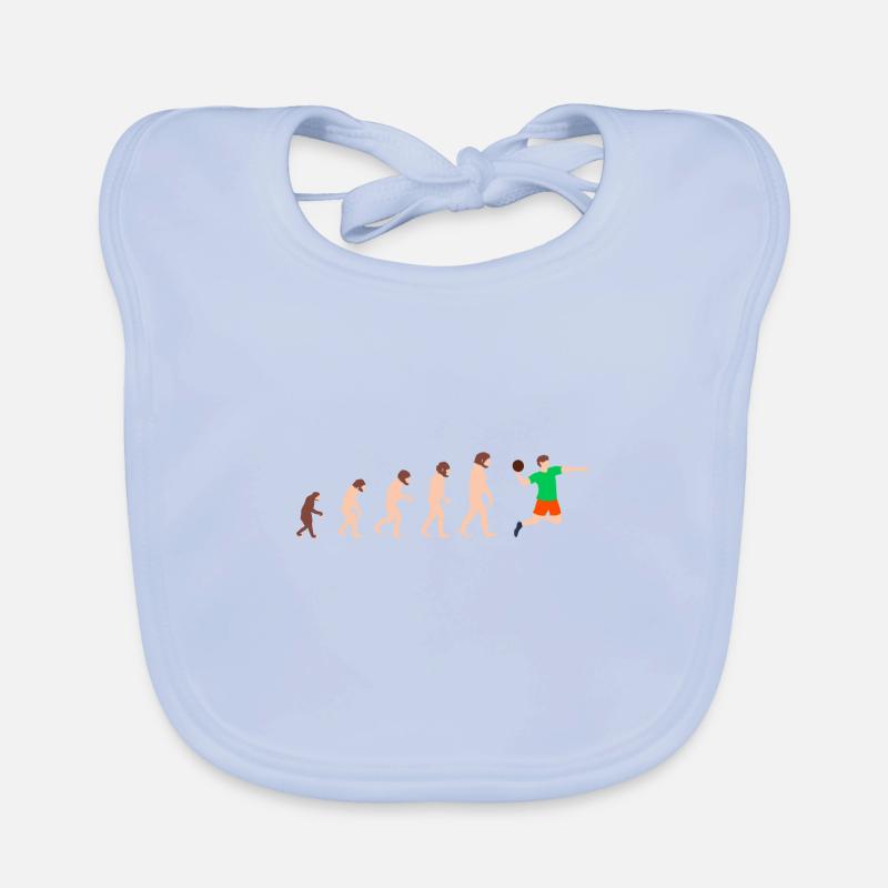 Evolution Handball Player Lustige Geschenkidee Baby Bio-Lätzchen