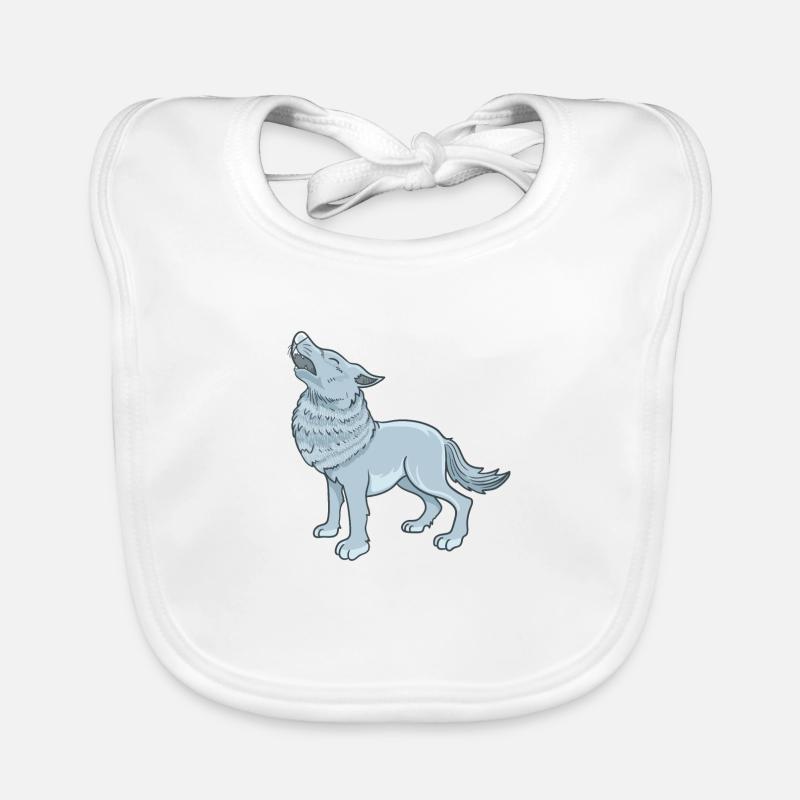 Cartoon wolf Organic Baby Bibs