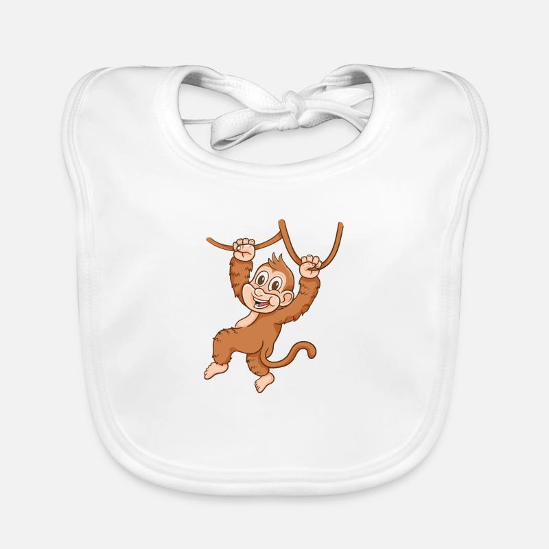 Cartoon Affe Baby Bio-Lätzchen