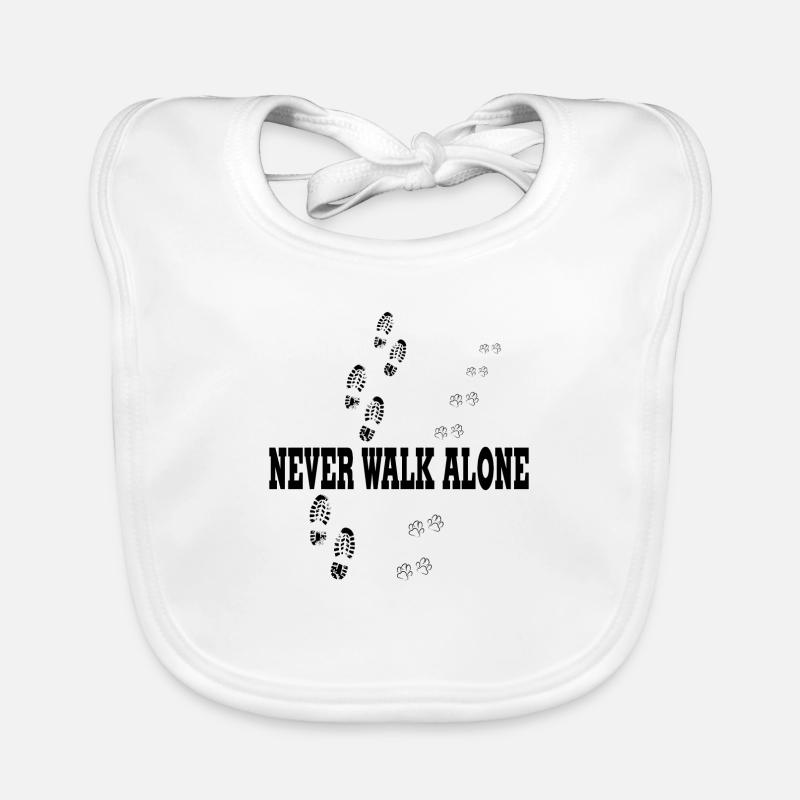 never walk alone Baby Bio-Lätzchen