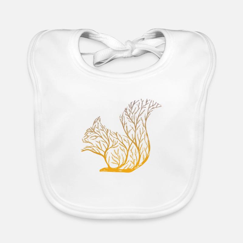 Squirrel from a tree Organic Baby Bibs