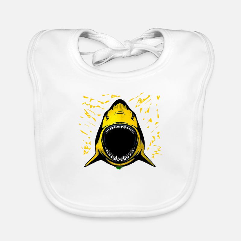 Lemon shark splash Organic Baby Bibs