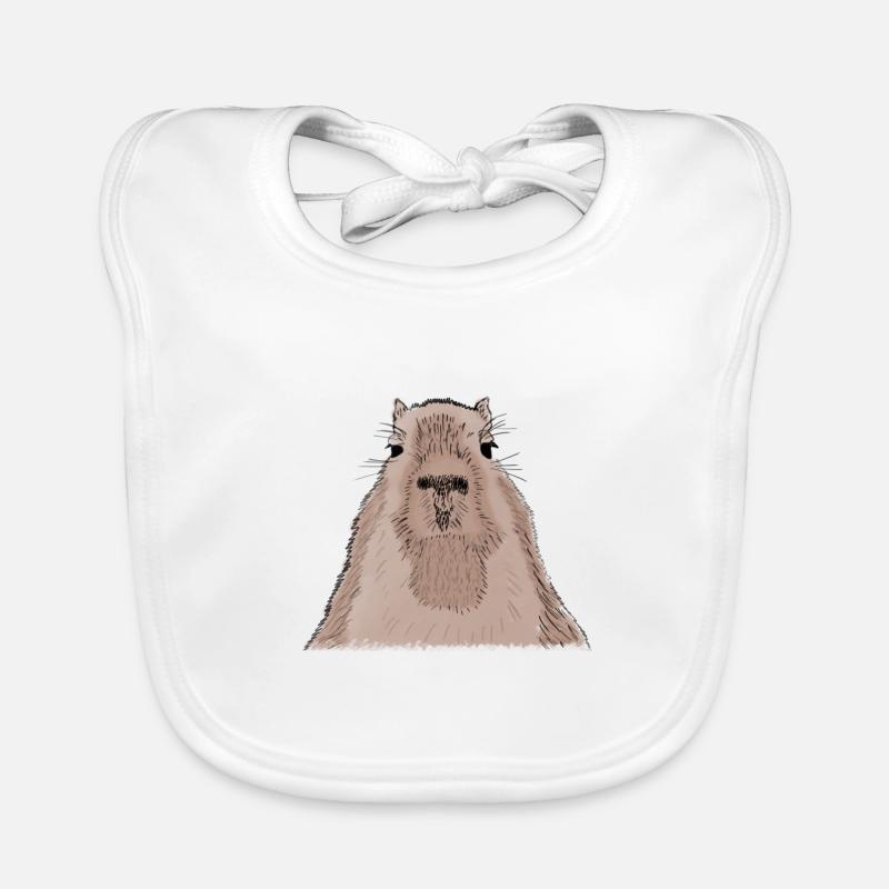 Capybara - Wasserschwein Baby Bio-Lätzchen