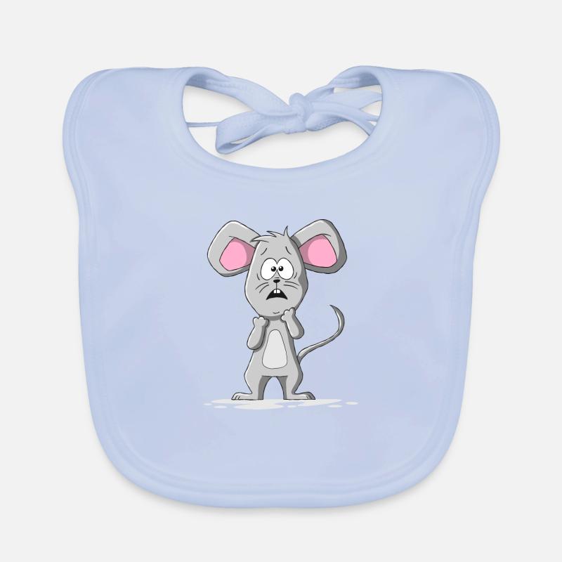 Ängstliche Maus Baby Bio-Lätzchen