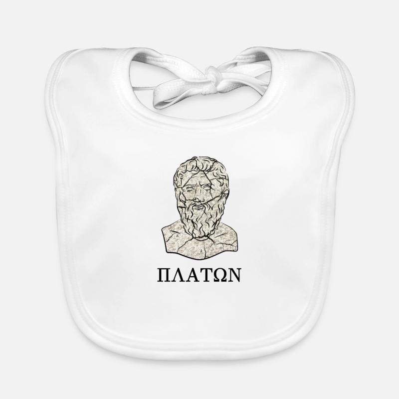 Platon - Bavoir bio Bébé - blanc