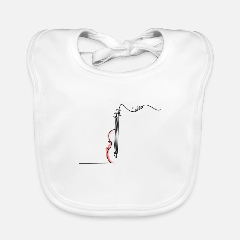 Cello One LIne - Baby Bio-Lätzchen - Weiß