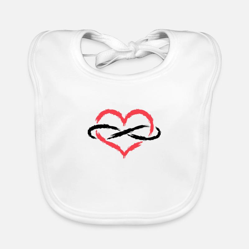Herz Symbol Unendlich Endlos Liebe Baby Bio-Lätzchen