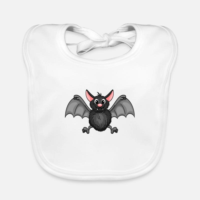 Thick fluffy bat - Halloween Organic Baby Bibs