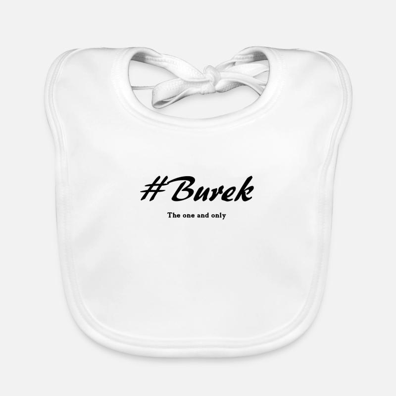 Burek noir - Bavoir bio Bébé - blanc