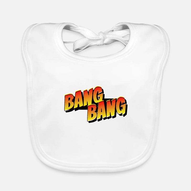 BANG BANG - Comic Schriftzug Baby Bio-Lätzchen