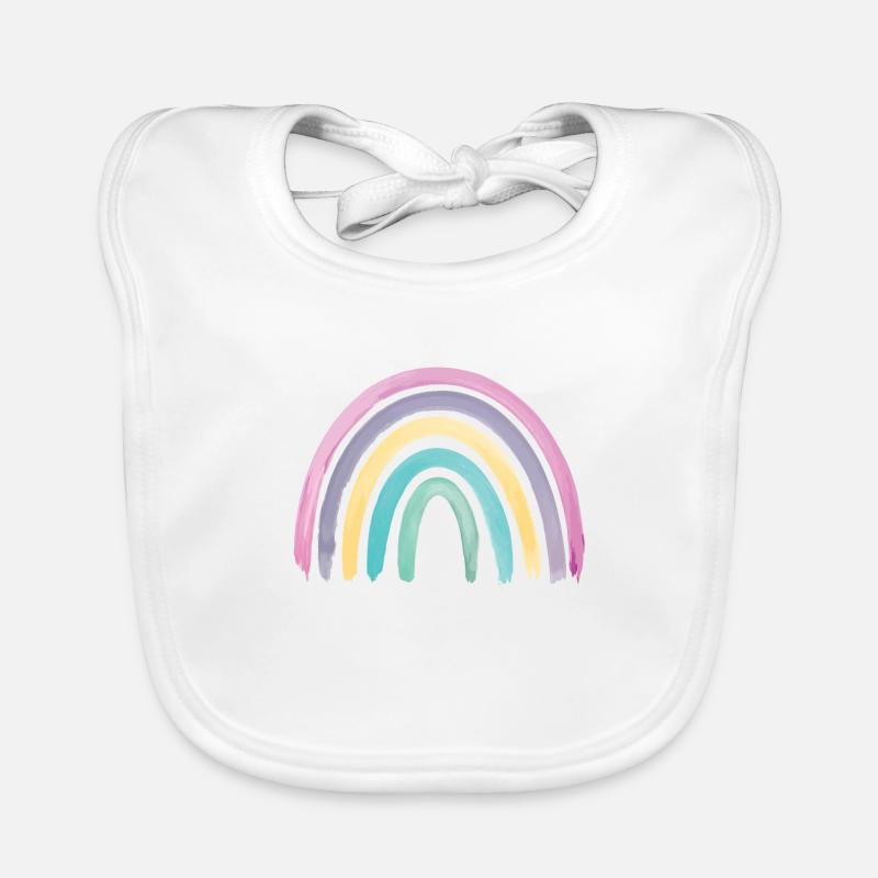 Arc-en-ciel Boho Rainbow Bébé Bavoir bio Bébé