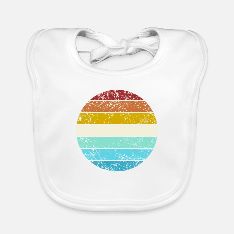 Retro Color Circle Vintage Look Basic Background Baby Bio-Lätzchen