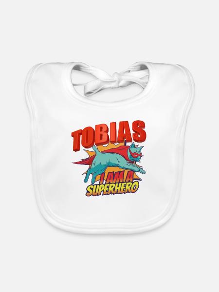 Tobias - Baby Bio-Lätzchen - Weiß - Vorne