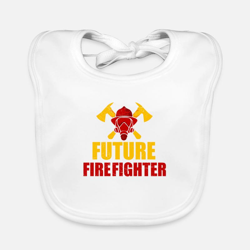 Pompier Future idée cadeau bébé pompier Bavoir bio Bébé