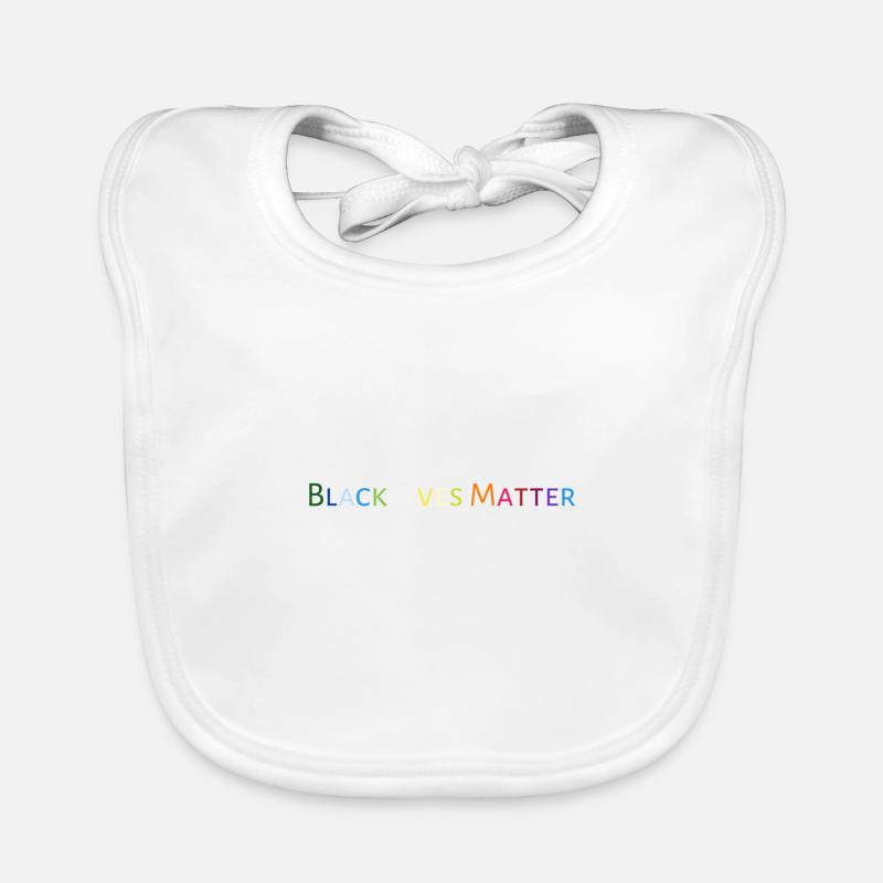 Black Lives Matter - Bavoir bio Bébé - blanc