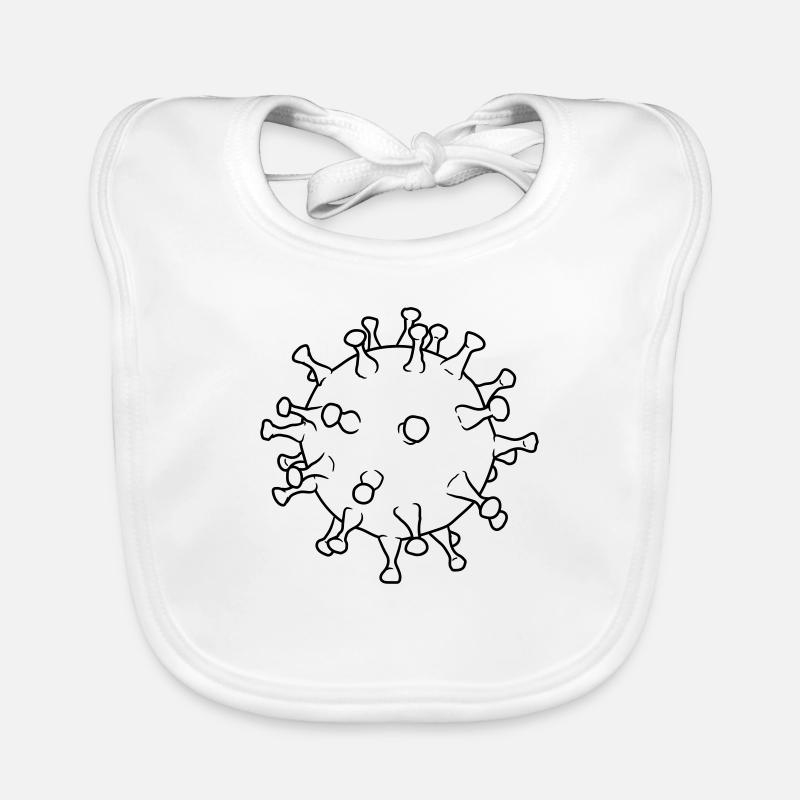 Corona Virus Covid Bavoir bio Bébé
