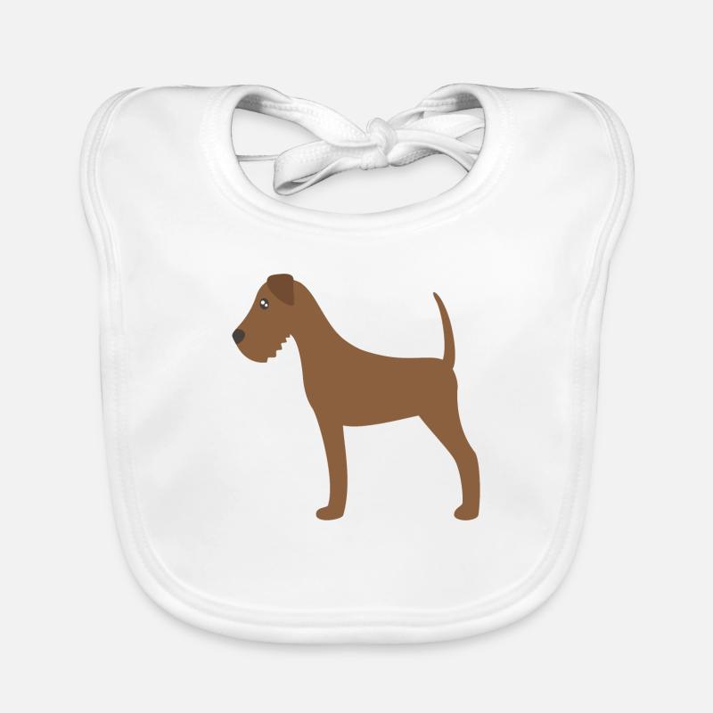 irish terrier - Baby Bio-Lätzchen - Weiß