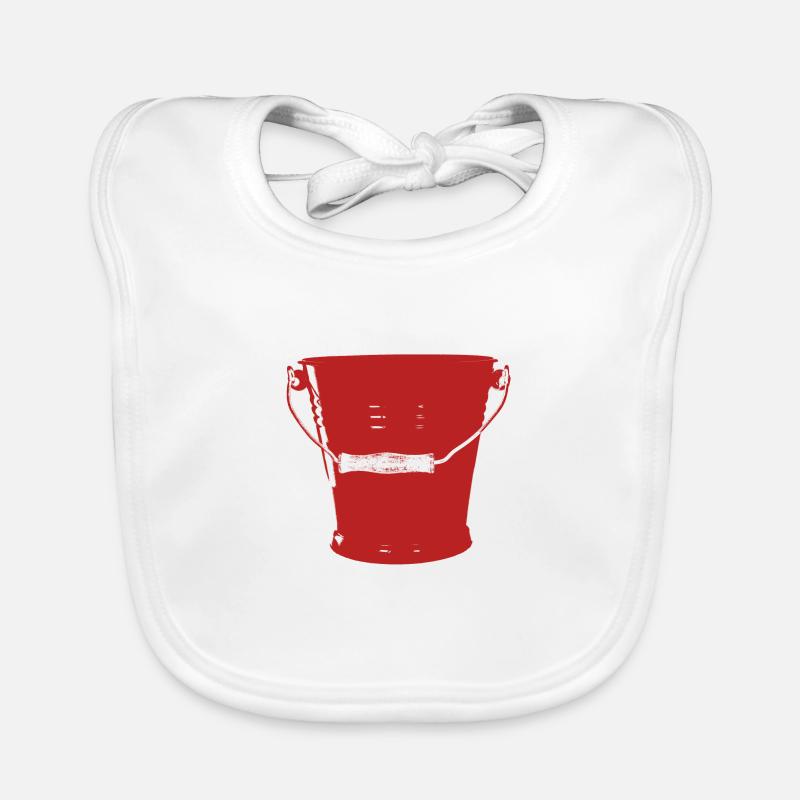 eimer bucket rot Baby Bio-Lätzchen