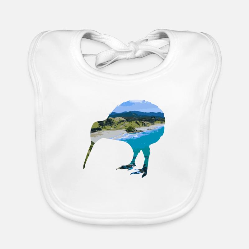 Double Exposure Animals Kiwi Vogel Geschenkidee Baby Bio-Lätzchen