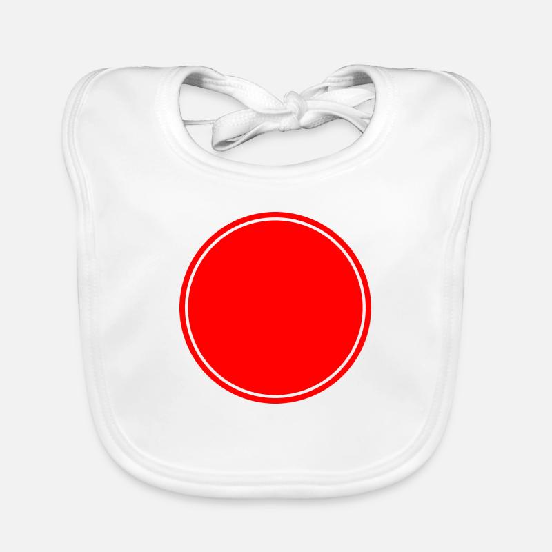 Cercle rouge auto-conception Bavoir bio Bébé