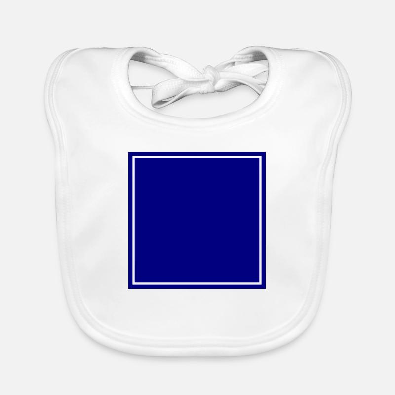 Square dark blue self-design Organic Baby Bibs