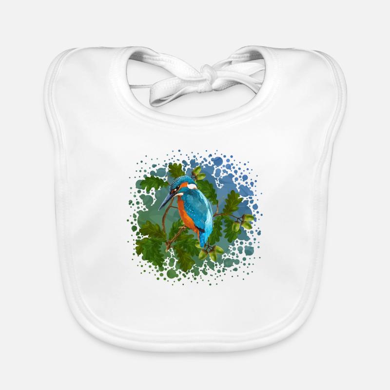 Oiseau - Bavoir bio Bébé - blanc