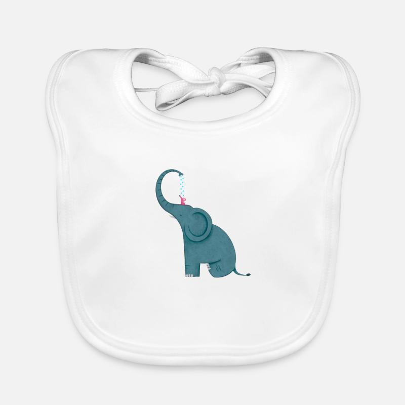 Amitié éléphant et souris Bavoir bio Bébé