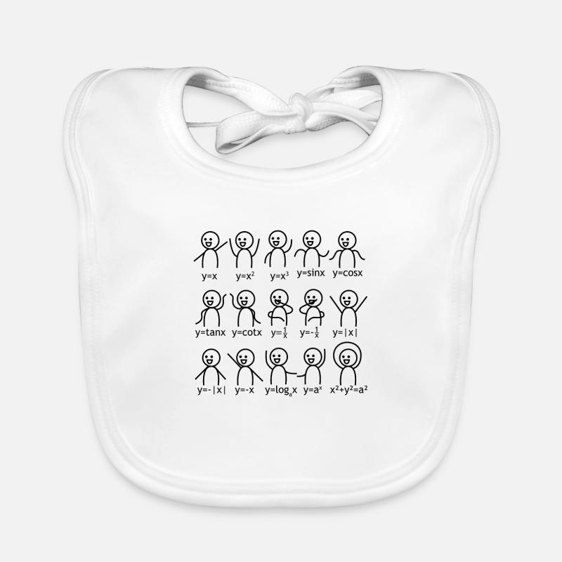 Mathematics graphic formula school gift Organic Baby Bibs