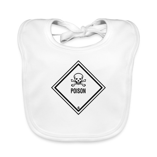 Poison warning sign / label Skull and Crossbones - Baby Bio-Lätzchen