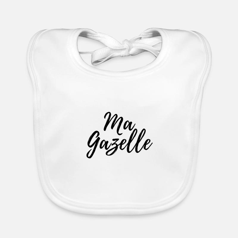 MA GAZELLE - Bavoir bio Bébé - blanc