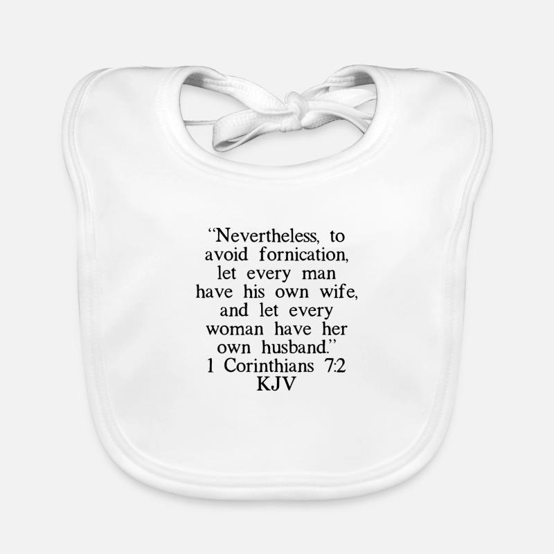 1 Corinthiens 7: 2 Chinois Bavoir bio Bébé