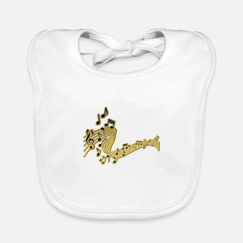 Musique d’or Bavoir bio Bébé