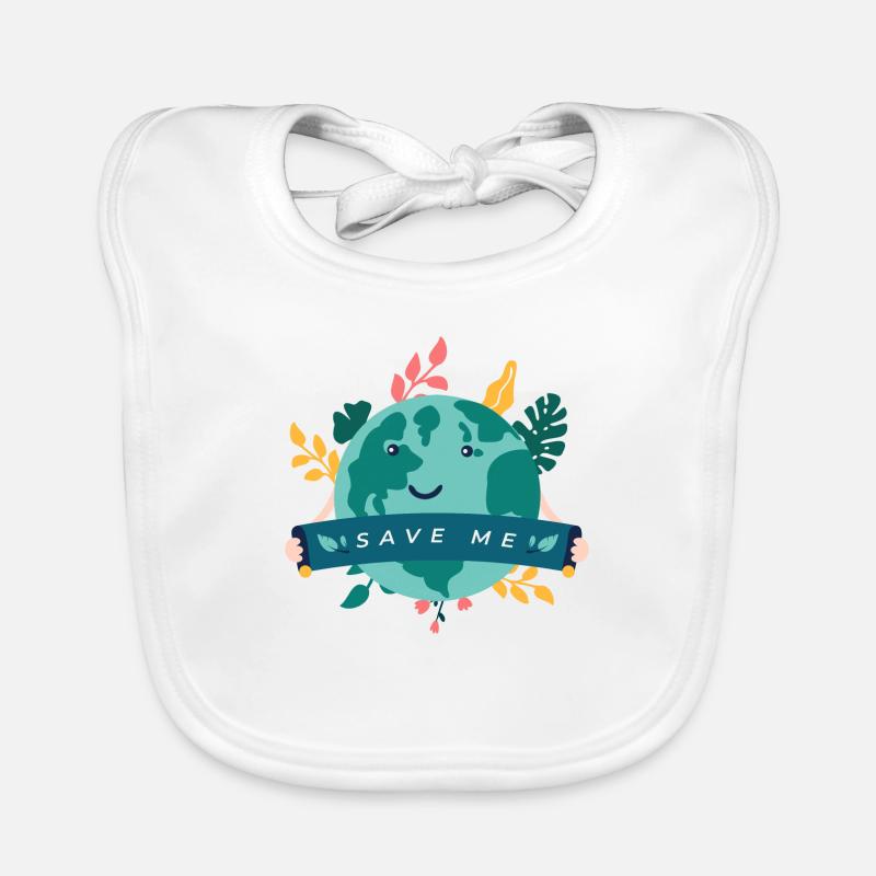 Save me save me nature conservation climate change nature Organic Baby Bibs
