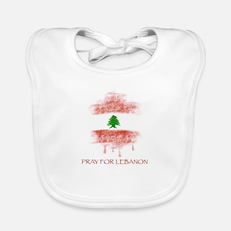 Priez pour le Liban Bavoir bio Bébé