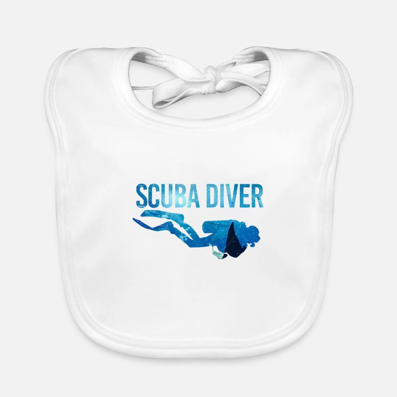 Double Exposure Tauchen Scuba Diver Geschenkidee Baby Bio-Lätzchen
